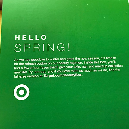 Target Beauty Box March 2018 - Hello Spring