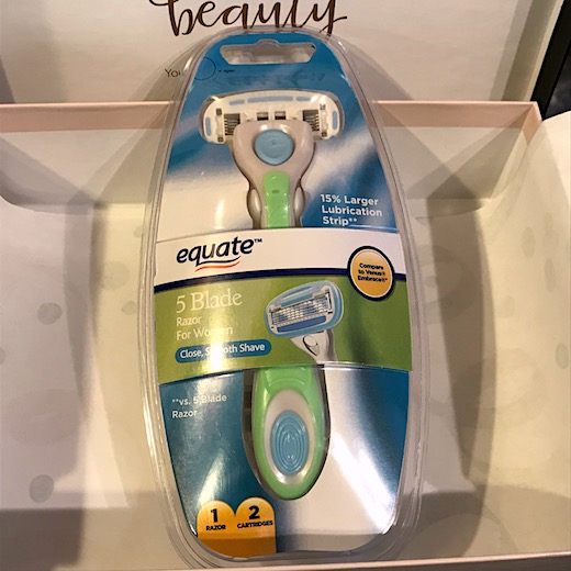 Walmart Beauty Box Winter 2018 - Equate Razor